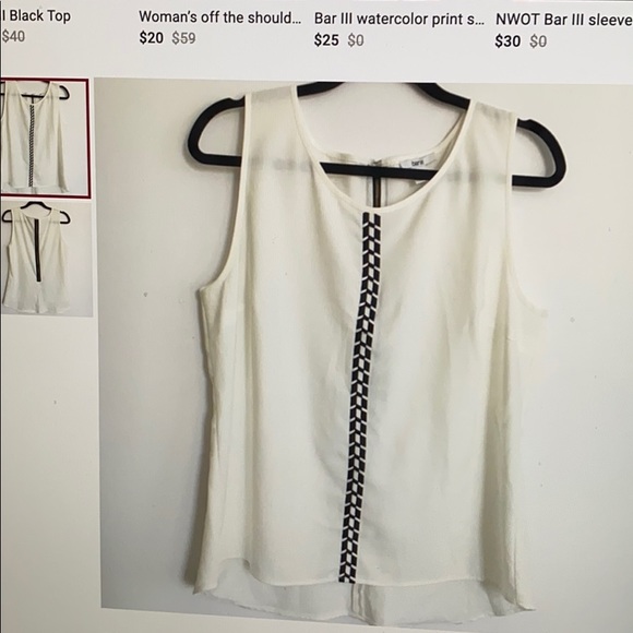 BarIII zip-back white with black detail. - Picture 1 of 7
